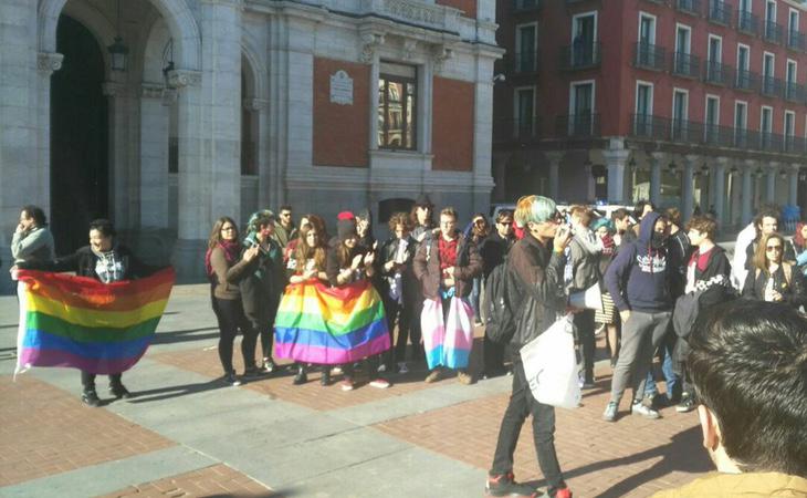 Manifestación en Valladolid a favor de los derechos de los homosexuales