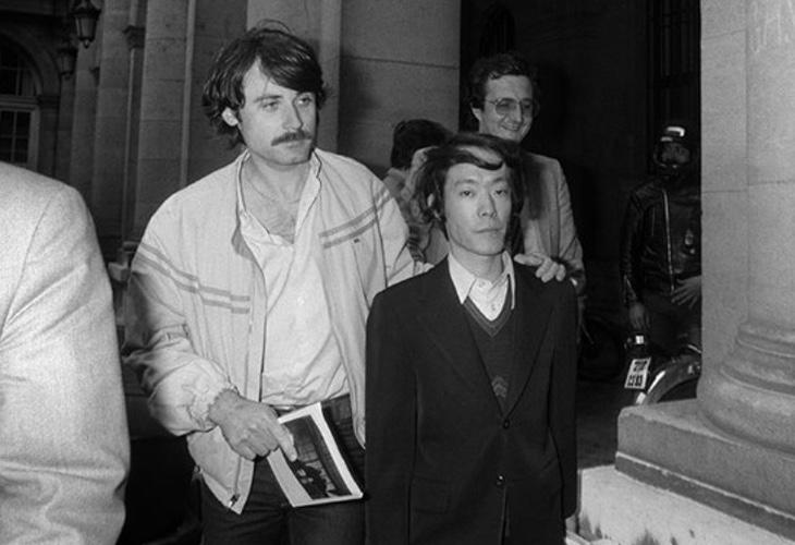 Issei Sagawa durante su arresto por parte de las autoridades