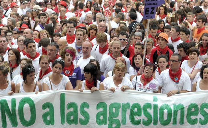 Imagen de una manifestación contra los abusos sexuales en Pamplona