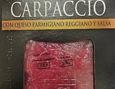 Alerta alimentaria: detectan Salmonella en carpaccio procedente de España