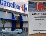Polémica por los carteles de Carrefour por el absentismo laboral: críticas en redes y sindicatos