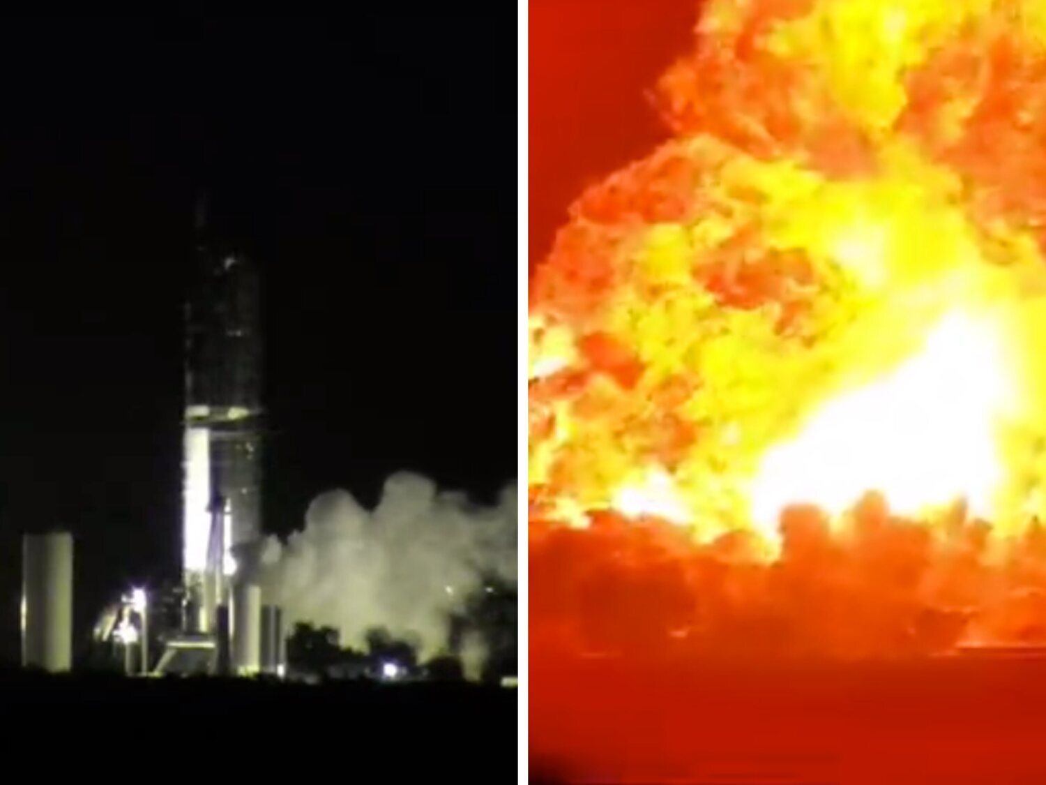 El proyecto espacial de Elon Musk explota en una bola de fuego: impactantes imágenes