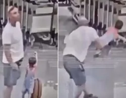 Graban a un bielorruso rompiendo el cráneo de un bebé iraní en pleno aeropuerto de Moscú