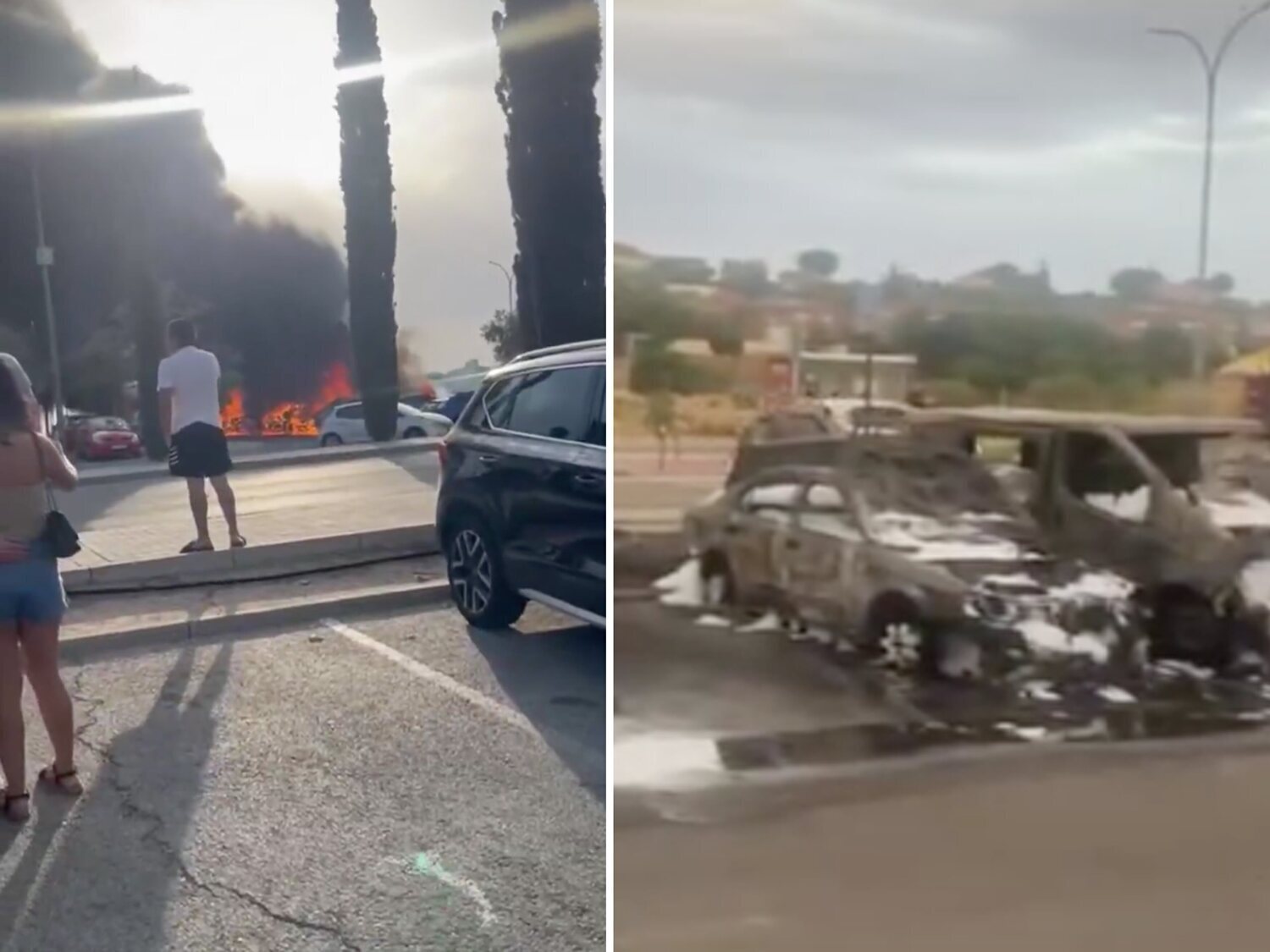 Por qué hubo un incendio en el centro comercial Xanadú de Madrid: vehículos en llamas