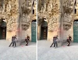 Detenidas dos activistas tras arrojar pintura a la Sagrada Familia por el cambio climático