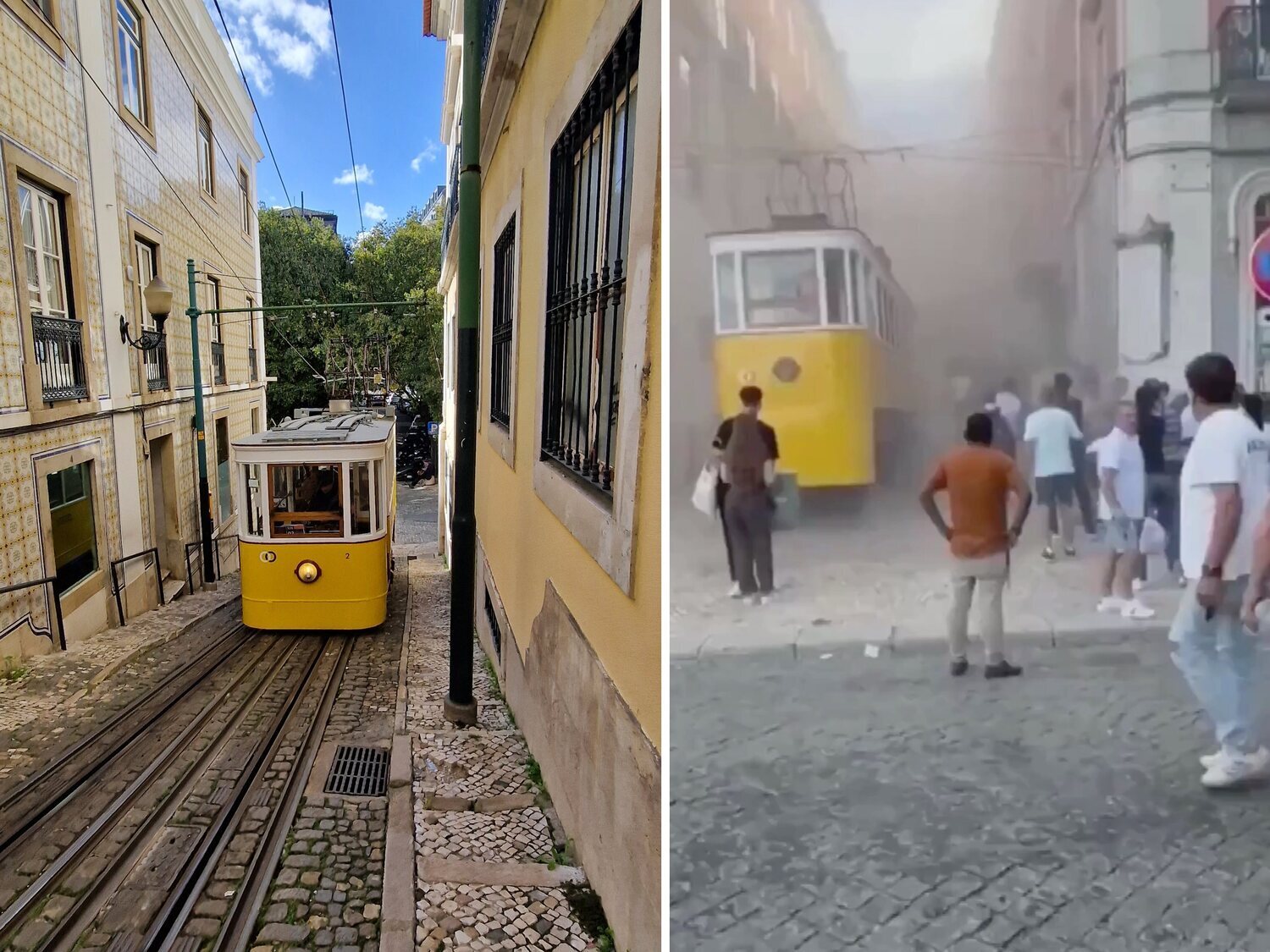 ¿Por qué un funicular en Lisboa ha descarrilado y chocado contra un edificio?