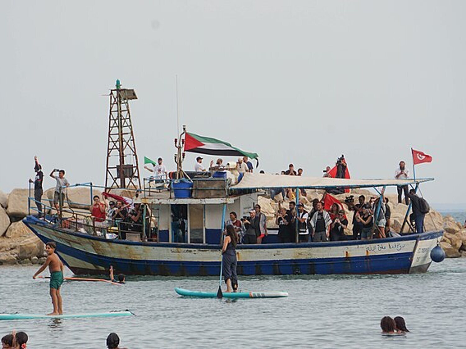 La Flotilla de la Libertad culpa a Israel de lanzar un dron a una de sus embarcaciones