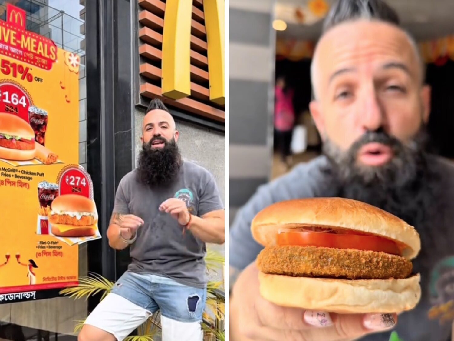 Un español visita McDonald's en la India y sorprende: "Es el más raro que he probado"