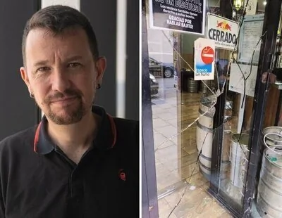 Pablo Iglesias denuncia un ataque contra la Taberna Garibaldi: "Nuevos nazis"