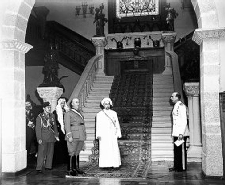 Francisco Franco en el interior del Pazo de Meirás