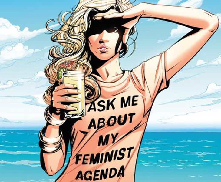 Polémica por una camiseta donde podía leerse 'Ask me about my feminist agenda'