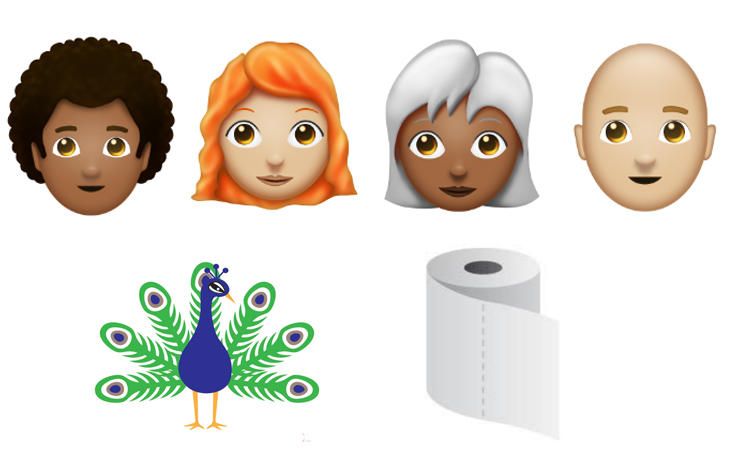 Algunos de los nuevos emojis que llegarán a WhatsApp