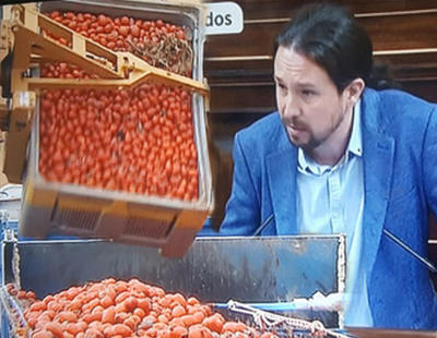 TVE censura a Pablo Iglesias en la comparecencia de Rajoy emitiendo la tomatina de Buñol