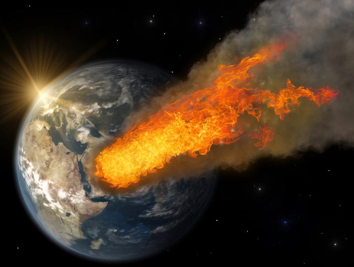 Recreación del asteroide a su paso por La Tierra