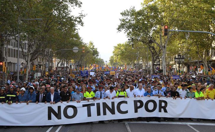 Imagen de la manifestación de repulsa al atentado