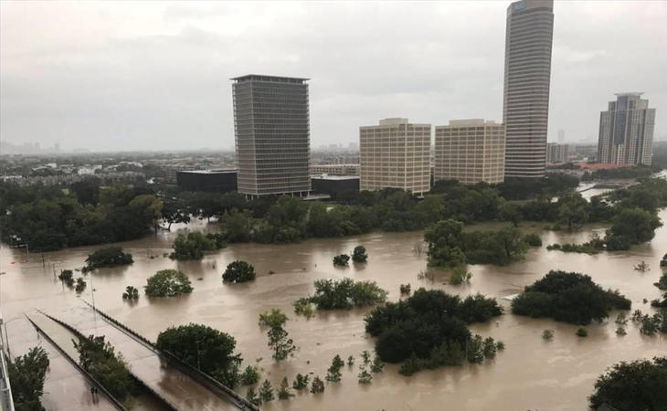 Houston, Texas, tras sufrir las consecuencias del Harvey