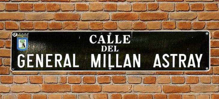 Placa de la calle que Carmena quiere retirar en cumplimiento de la Ley de Memoria Histórica