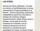 El manifiesto viral de "Los Otros" catalanes que rechazan la independencia
