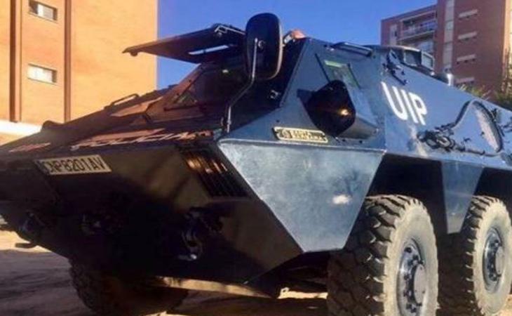 Los tanques serán usados por las unidades antidisturbios