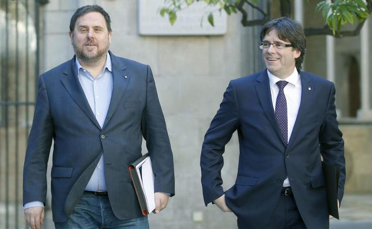 Puigdemont y Junqueras podrían pasar una década en prisión si se consuma el 1-O