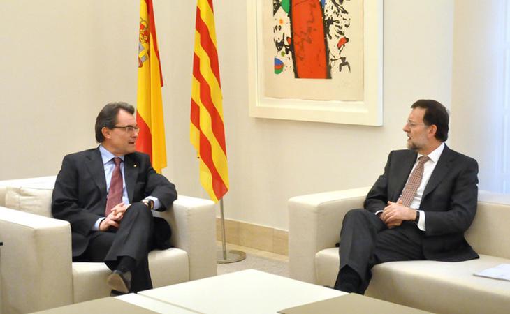 Artur Mas junto al presidente del Gobierno, Mariano Rajoy