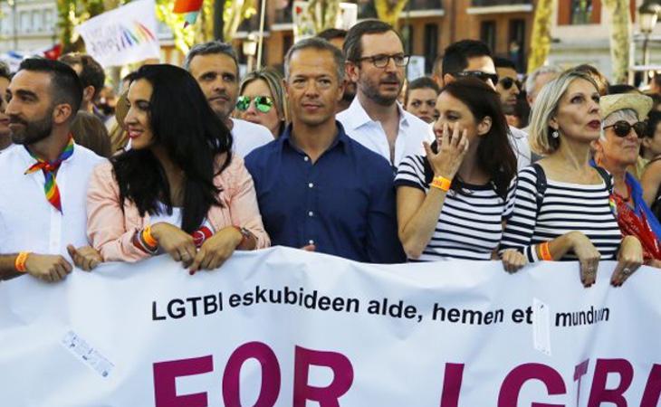 Representantes del PP en la manifestación del WorlPride 2017 en Madrid