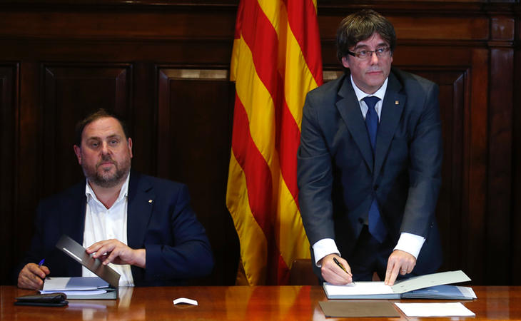 Oriol Junqueras y Carles Puigdemont