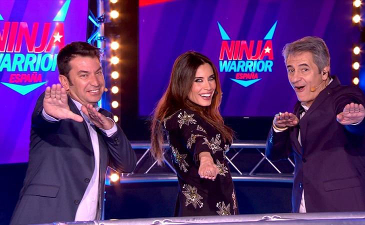 Arturo Valls, Pilar Rubio y Manolo Lama, conductores de 'Ninja Warrior'