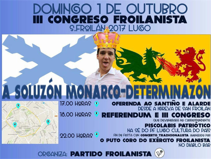 Cartel del Partido Froilanista anunciando el referéndum