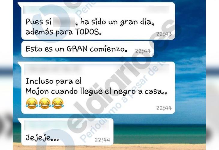 Pantallazo del grupo de WhatsApp