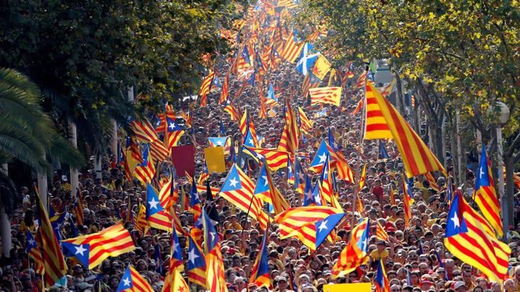 Manifestantes por la independencia