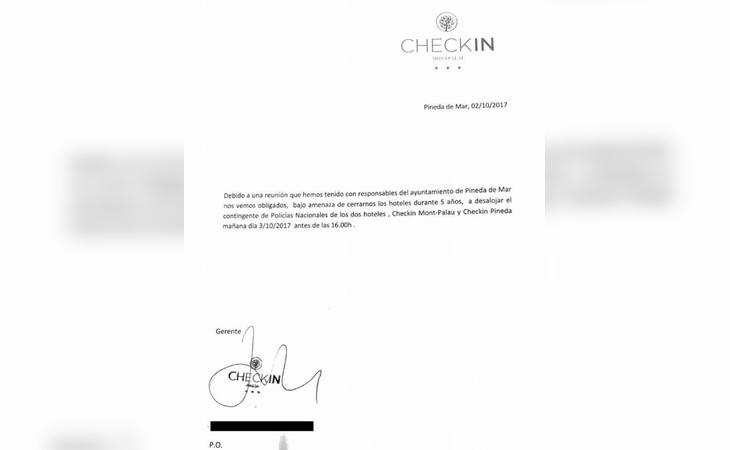 Comunicado que circula pos las redes donde se denuncian las presiones políticas a los hoteleros