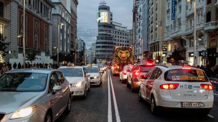 El tráfico en la Gran Vía