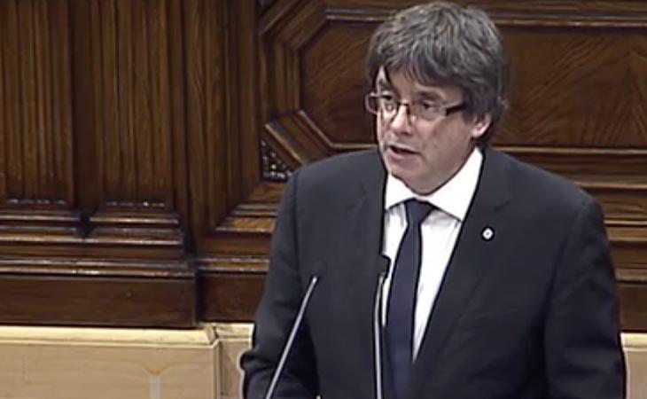 'Agradezco el compromiso de todos los que fueron heridos y maltratados por el Estado', dice Puigdemont. Duro discurso contra el Gobierno