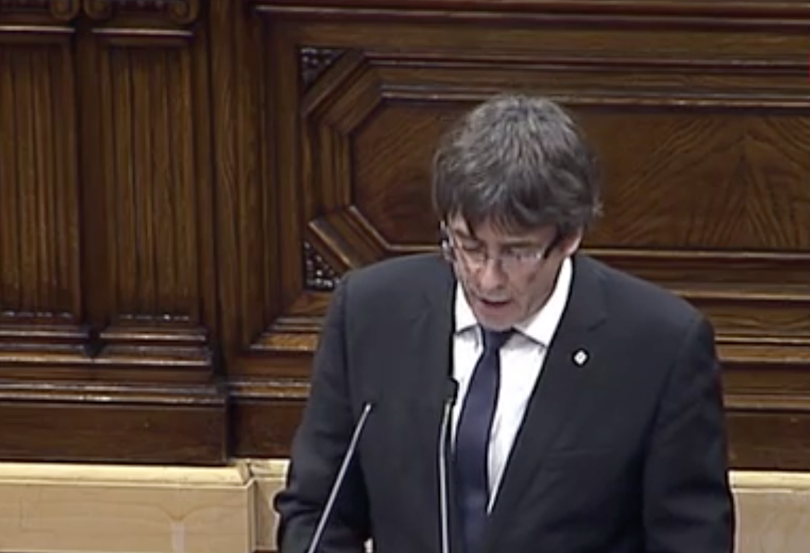 'El Estado español ha involucionado', dice Puigdemont