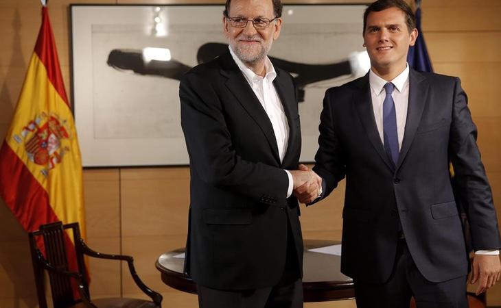 Mariano Rajoy reunido con el líder de Ciudadanos, Albert Rivera