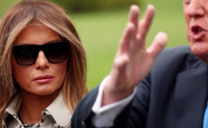 Captura de imagen del acto al que supuestamente asistió la doble de Melania