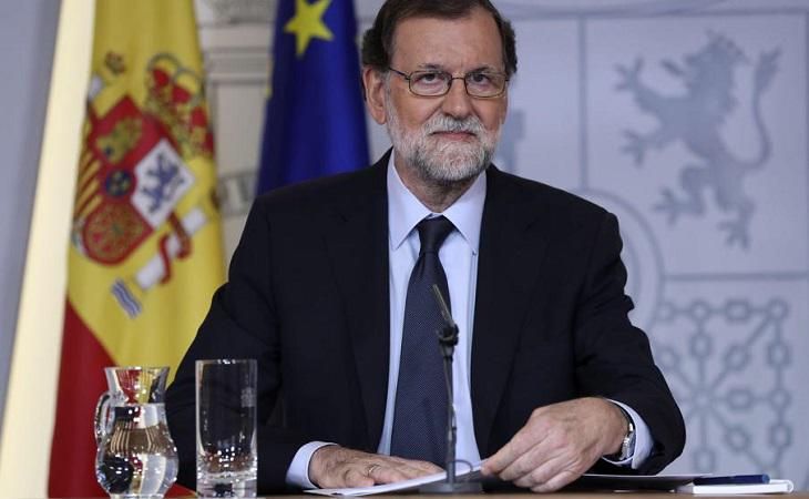 Mariano Rajoy durante una de sus comparecencias