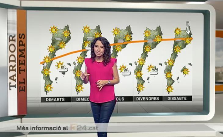 El mapa del tiempo de TV3 incluye todos los territorios de los Països Catalans