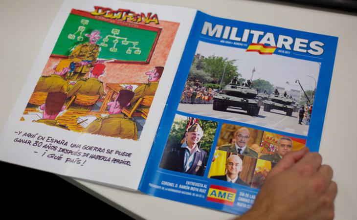 La AME edita y publica la revista pro franquista Militares