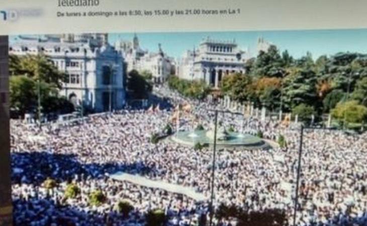 TVE ofreció avances informativos con motivo de las concentraciones partidarias de la unidad de España