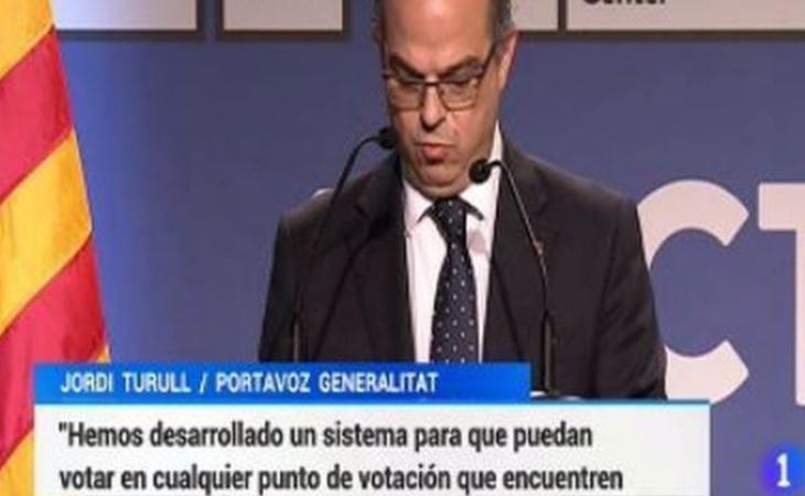 TVE falseó los rótulos de las declaraciones de Jordi Turull