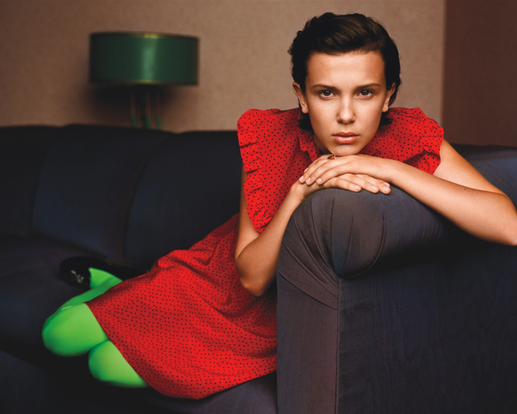 Millie Bbby Brown en el artículo de la revista 'W'