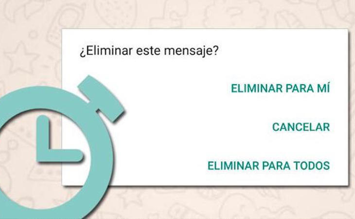 Aunque permite borrar los mensajes enviados, tiene un límite de tiempo de 7 minutos