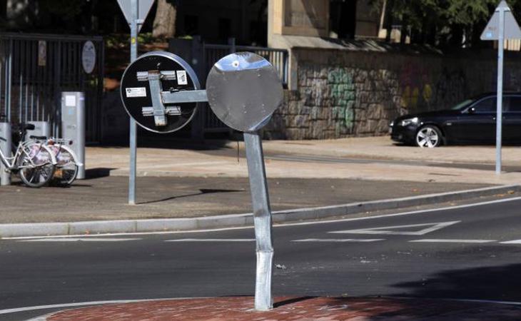 Así quedó la zona tras el accidente de tráfico