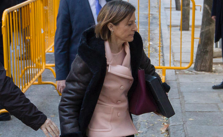 Forcadell a su llegada al Tribunal Supremo