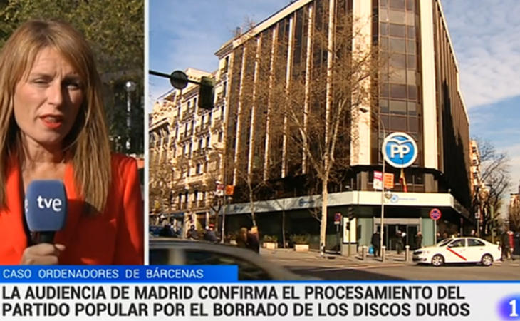 TVE dio la noticia del procesamiento del PP en el minuto 12