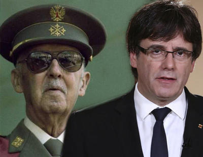 Puigdemont denuncia que se siga homenajeando a Franco en un monumento pagado con dinero público