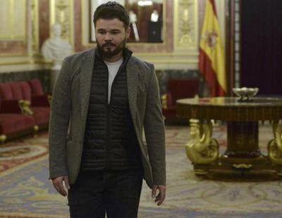 Rufián podría ser expulsado del Congreso si continúa con sus shows