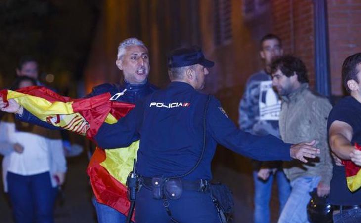 Julián Leal Luna durante su participación en la concentración neonazi